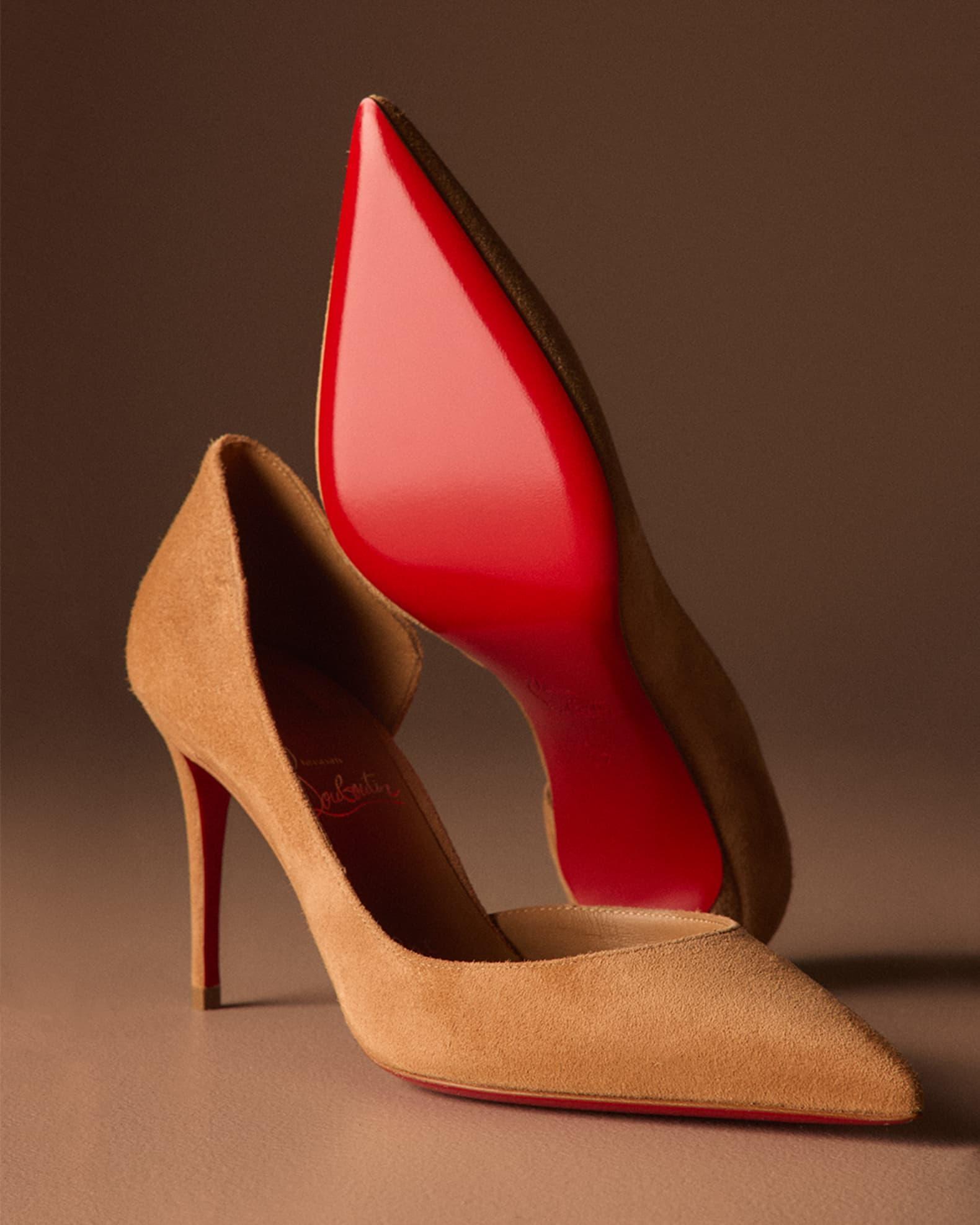 Iriza Suede Half-d'Orsay Red Sole Pumps Product Image