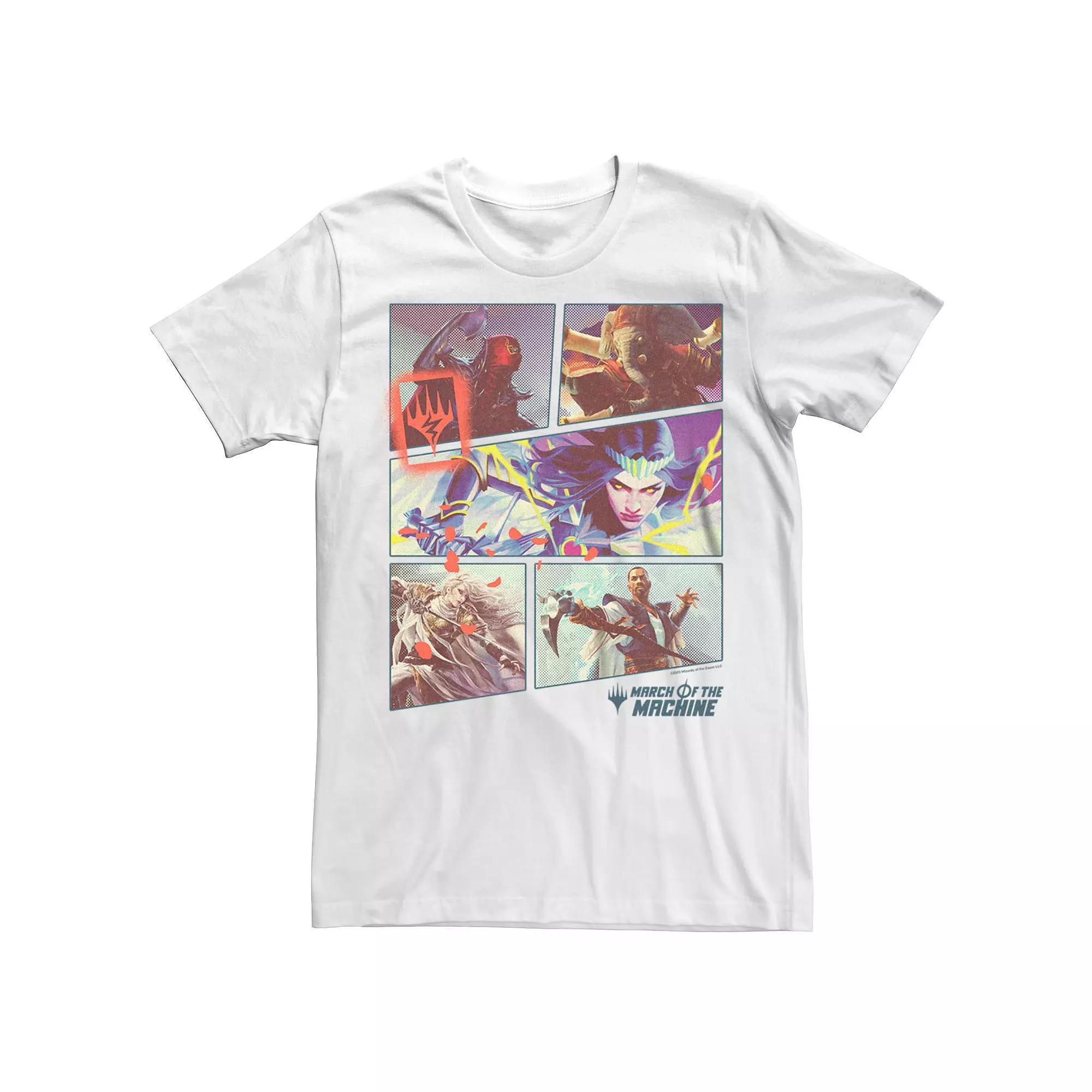 Men's Magic the Gathering March of the Machine Comic Panels Graphic Tee, Size: XXL, White Product Image