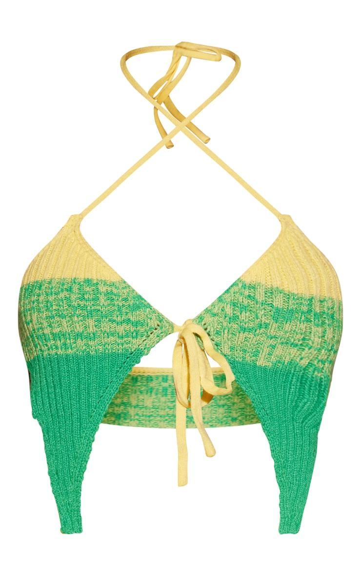 Shape Green Knit Ombre Tie Bralet Product Image