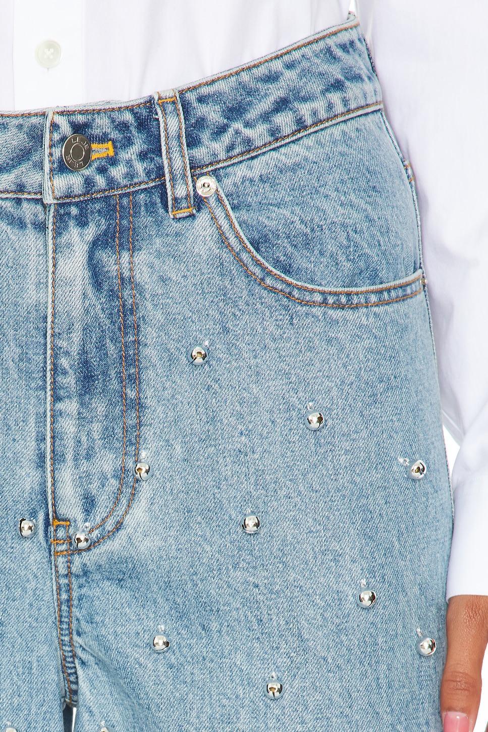 Bubble Embroidered Straight Leg Jeans LEJE Product Image