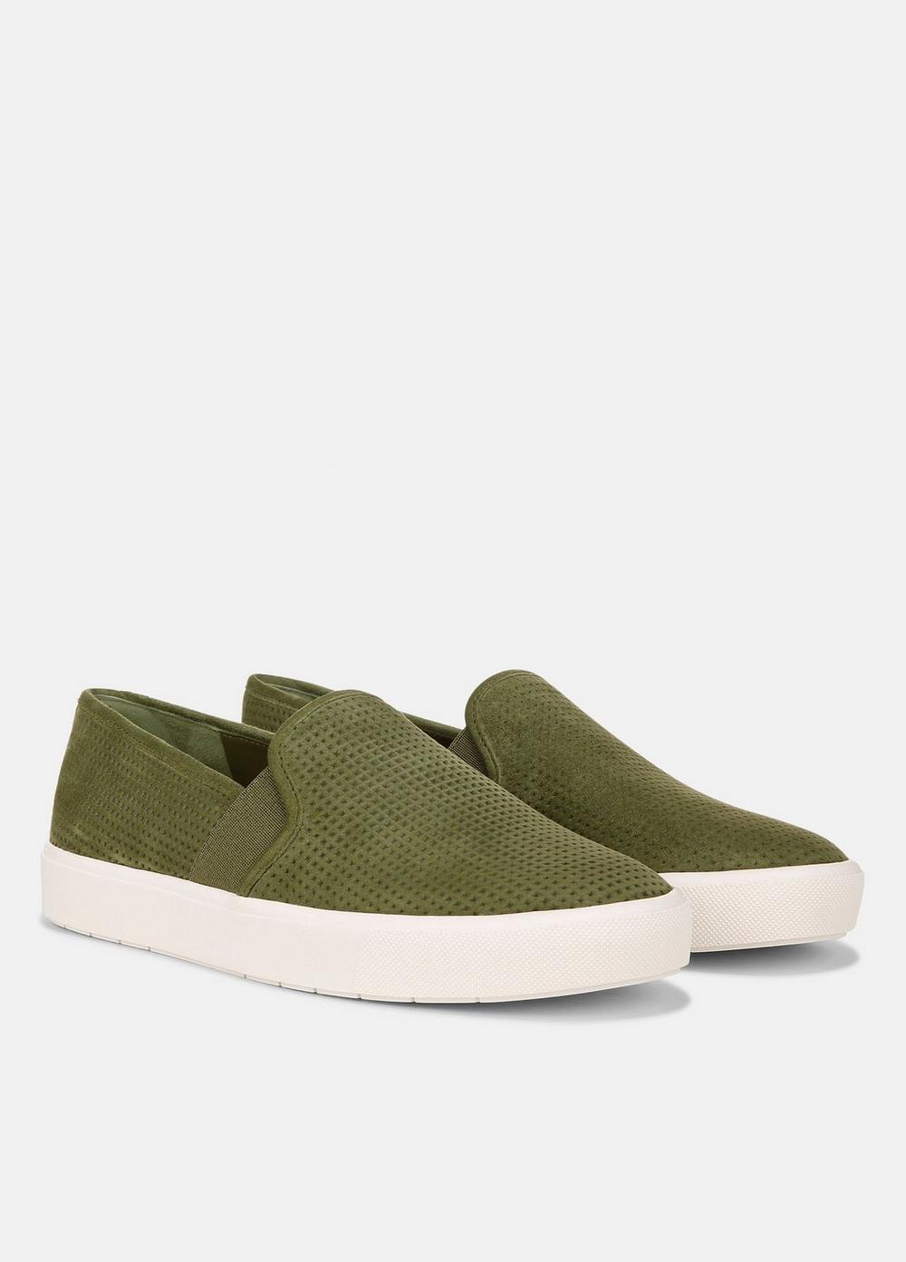 Womens Blair Perforated Suede Sneaker, Fern Green, Size 6 Vince Product Image