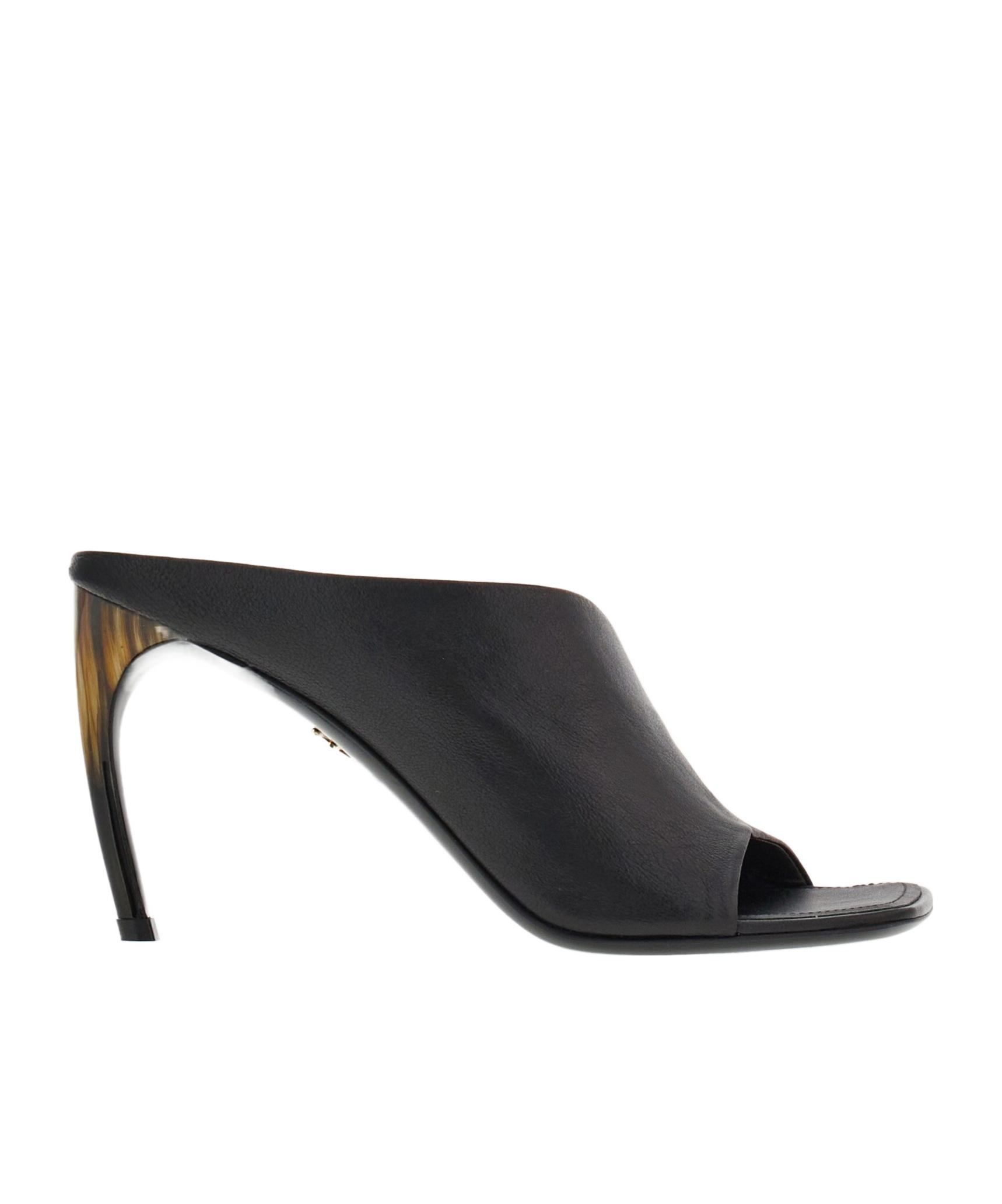 FERRAGAMO Nymphe Asymmetrical Leather Mule Sandals In Multicolor Product Image