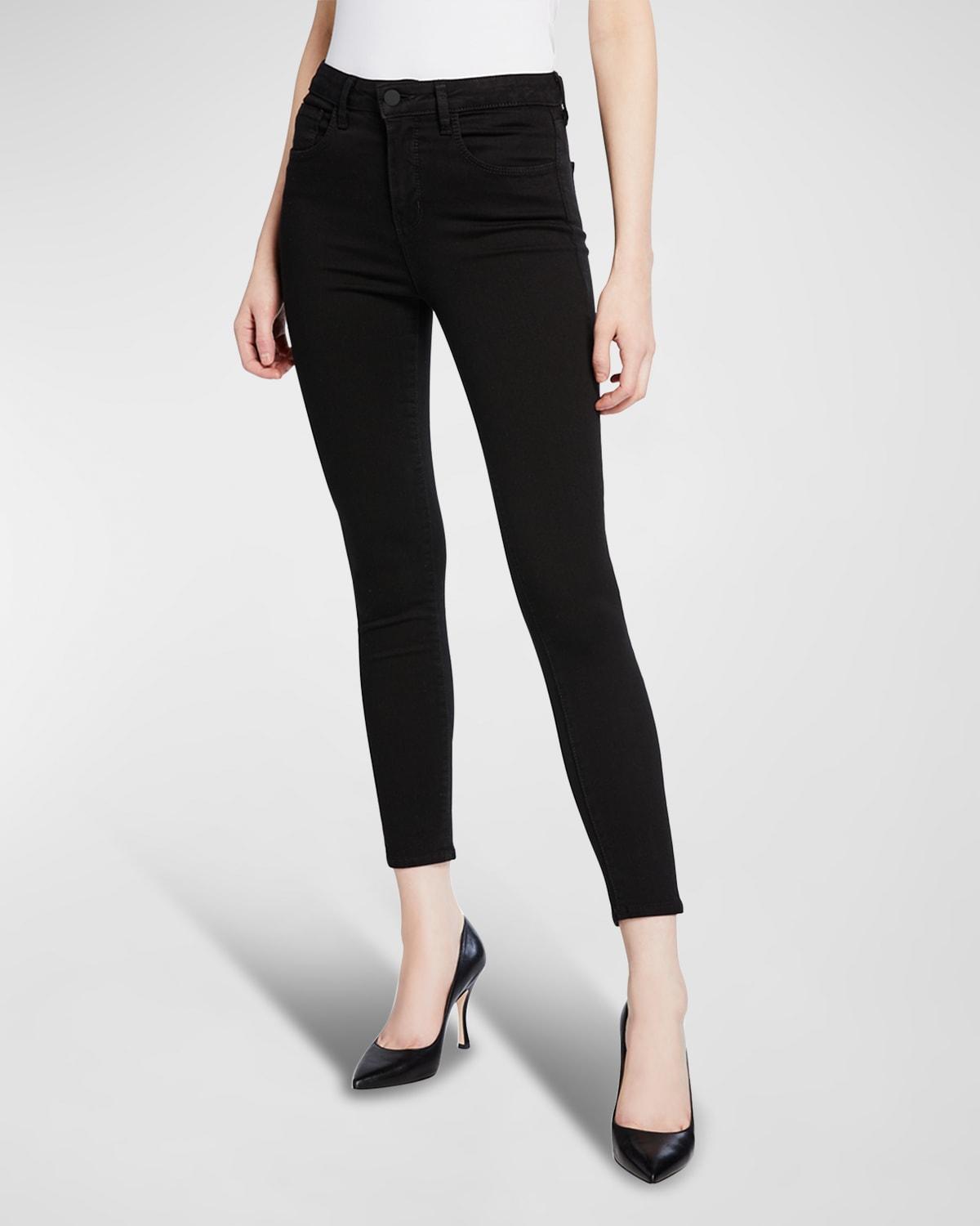 LAgence Margot High-Rise Skinny Jeans in Noir Product Image