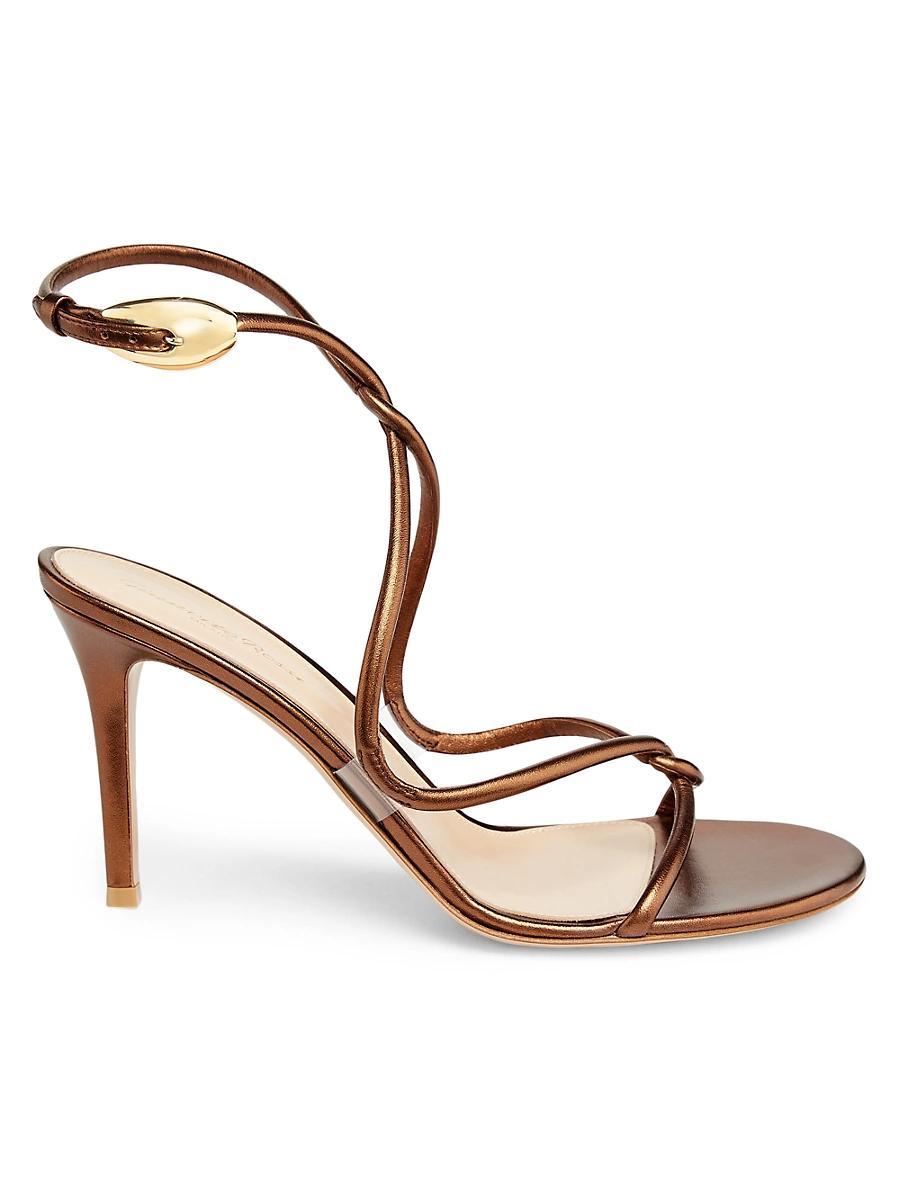 Womens Mamba 85MM Metallic Leather Sandals Product Image