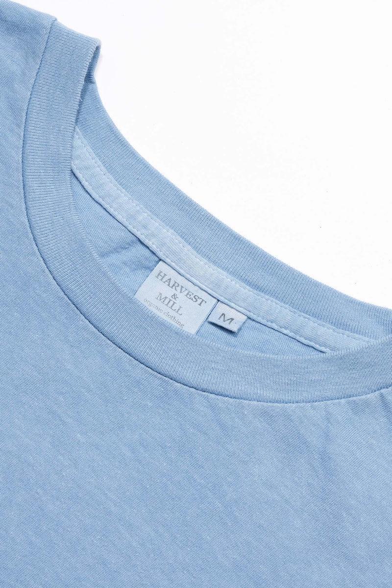 Indigo Dyed Light Blue Men's Organic Crew Tee Product Image