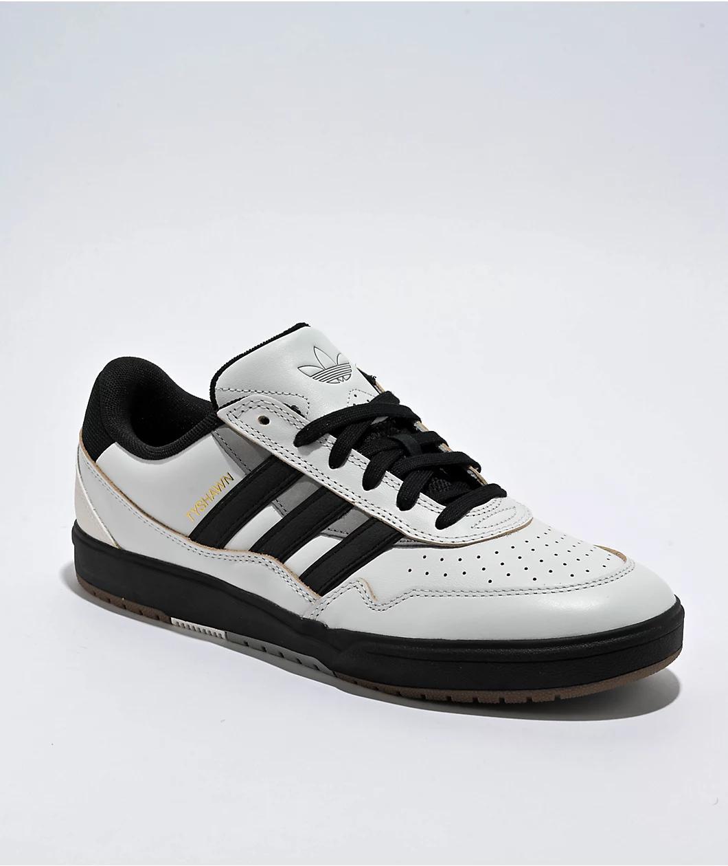 adidas Tyshawn II Crystal White & Core Black Skate Shoes Product Image