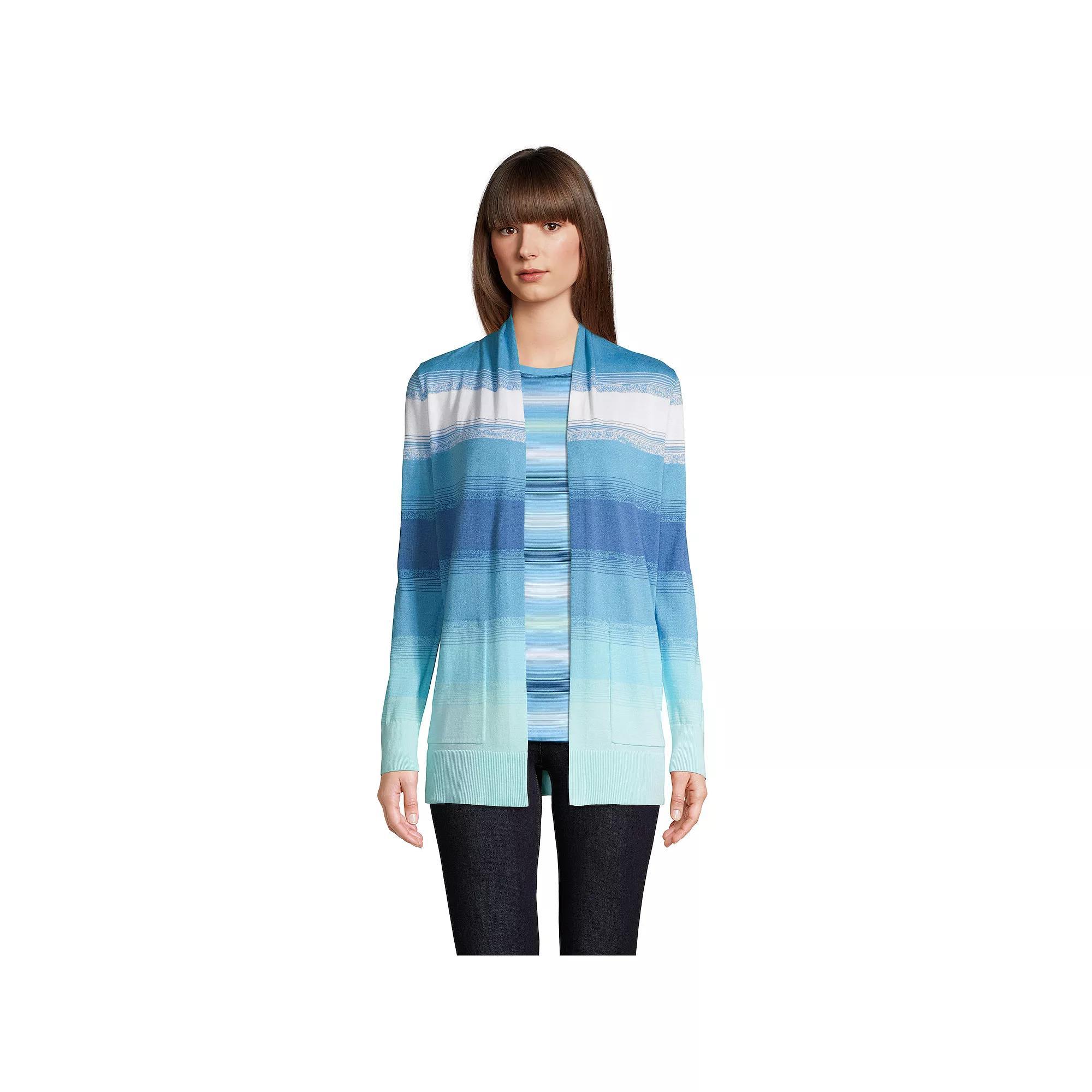 Womens Lands End Open-Front Long Cardigan Sweater Product Image