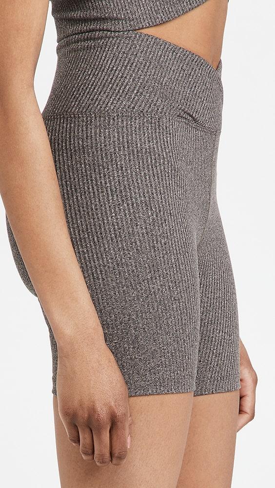Year of Ours Ribbed V Waist Biker Shorts | Shopbop Product Image