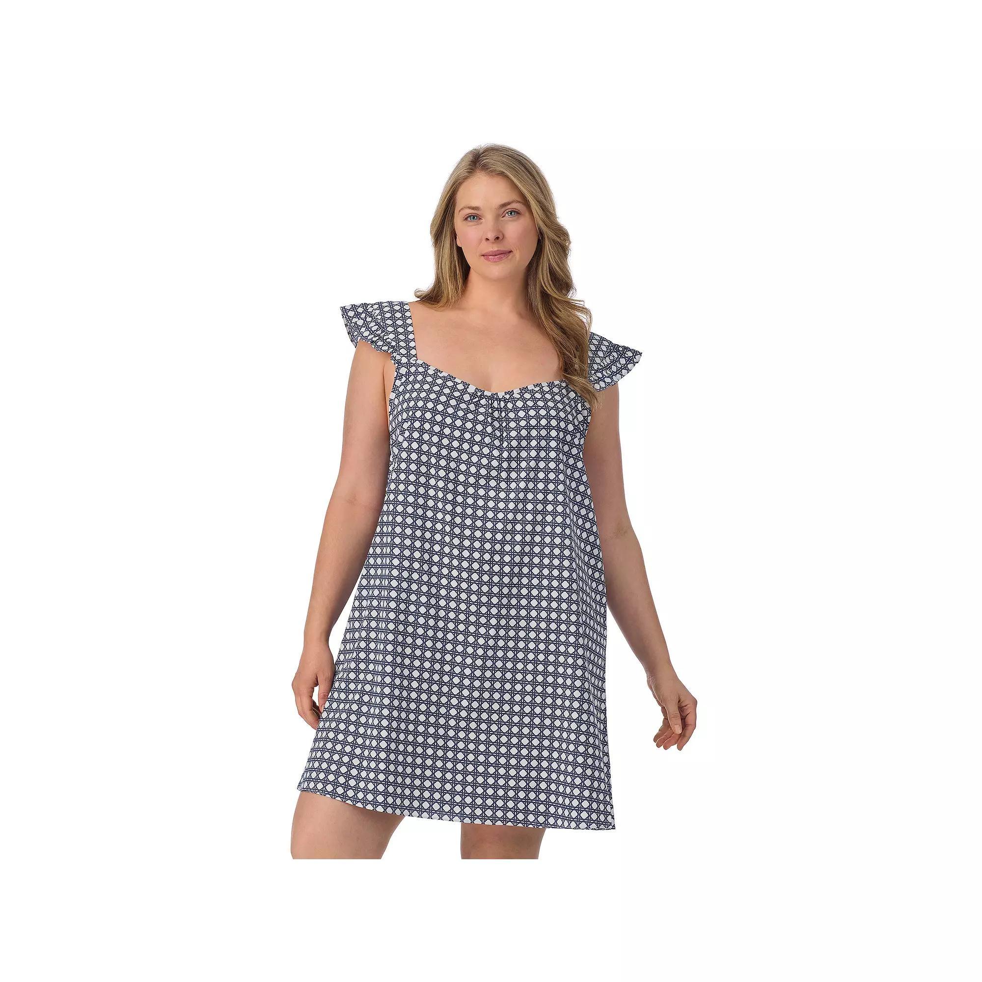 Plus Size Draper James Ruffle Chemise, Women's, Size: 2XL, Blue Wicker Product Image