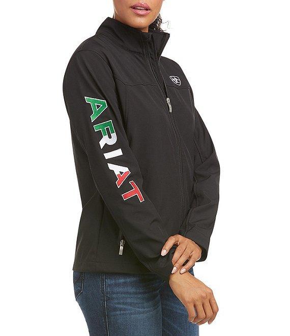 Ariat Classic Team Softshell Mexico Stand Collar Long Sleeve Zip Front Jacket Product Image