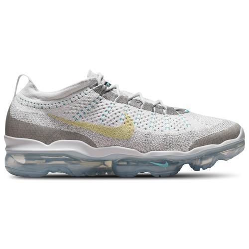 Nike Mens Air VaporMax 2023 Flyknit Running Shoes in Photon Dust/Flat Pewter/Dusty Cactus Product Image