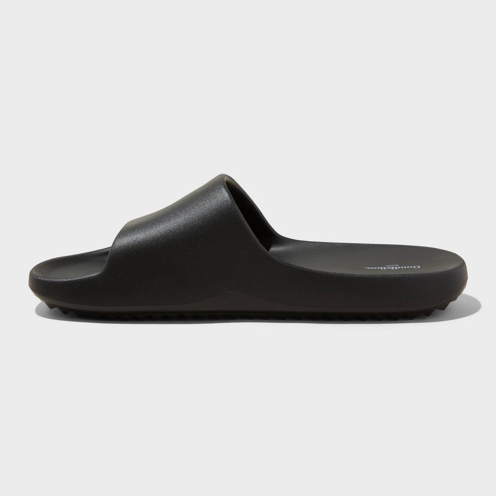 Mens Kendrix Slide Sandals - Goodfellow & Co Black 13: Slip-On, Contoured Footbed, Open Toe, Textured Outsole Product Image