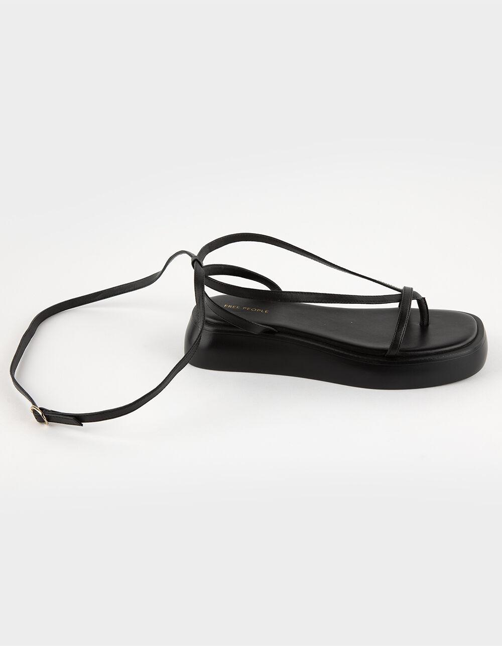 FREE PEOPLE Winnie Wrap Womens Flatform Sandals - BLACK Product Image