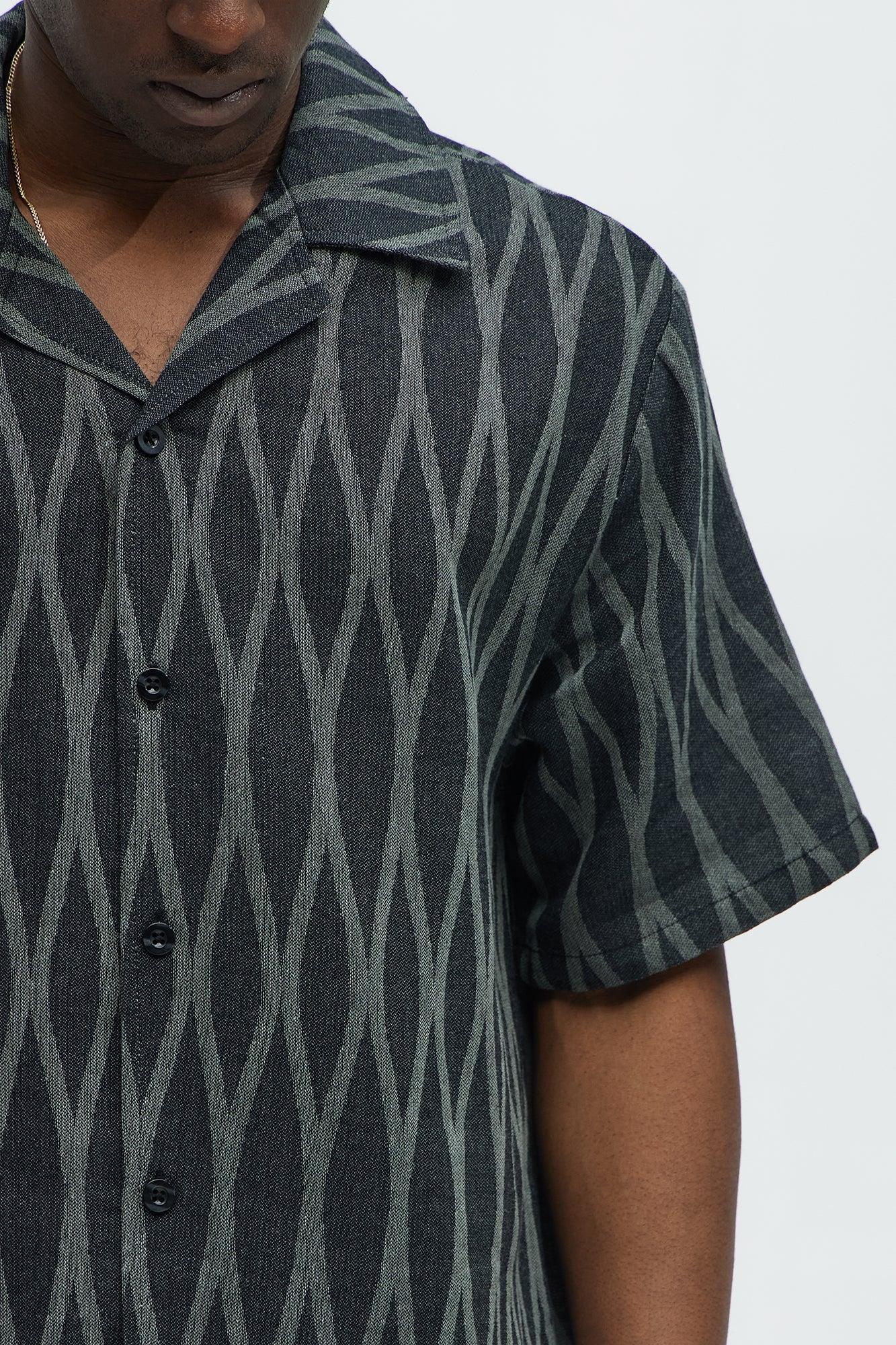 Waved Lines Shorts - Black/combo Product Image
