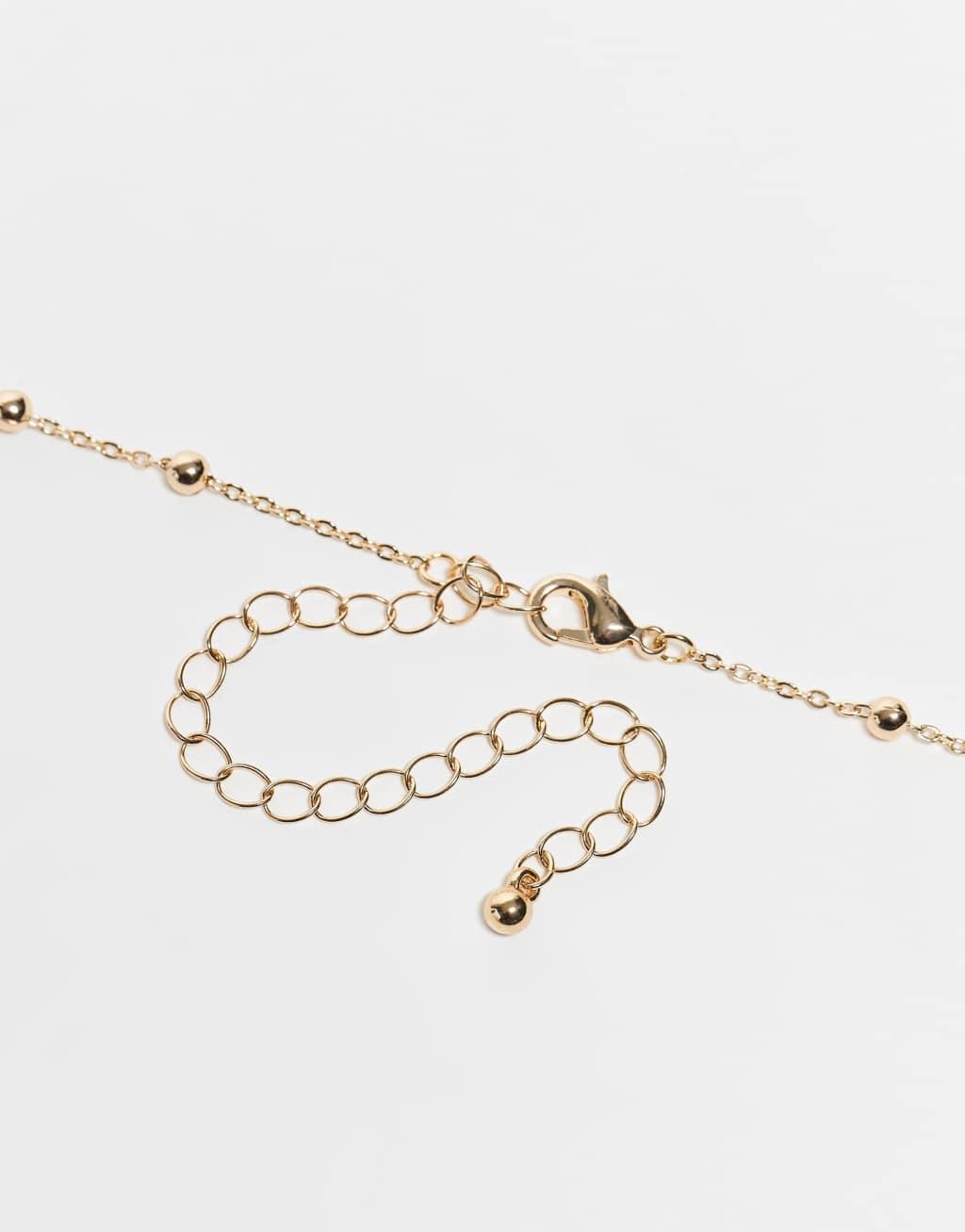 ASOS DESIGN Curve pack of 2 belly chains in dot dash and fine chain in gold tone Product Image