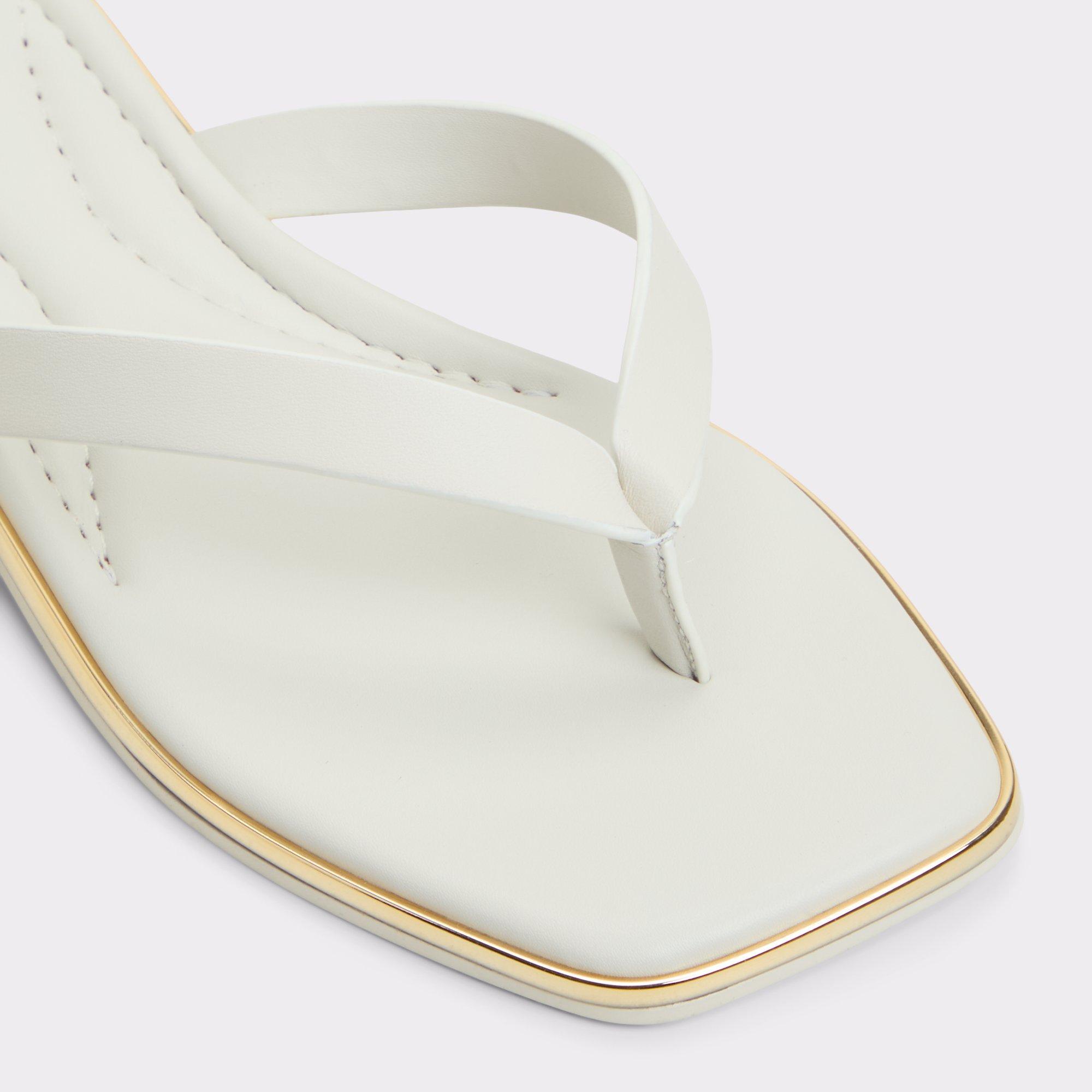 ALDO Theao - Women's Flat Sandals - White, Size 8 Product Image