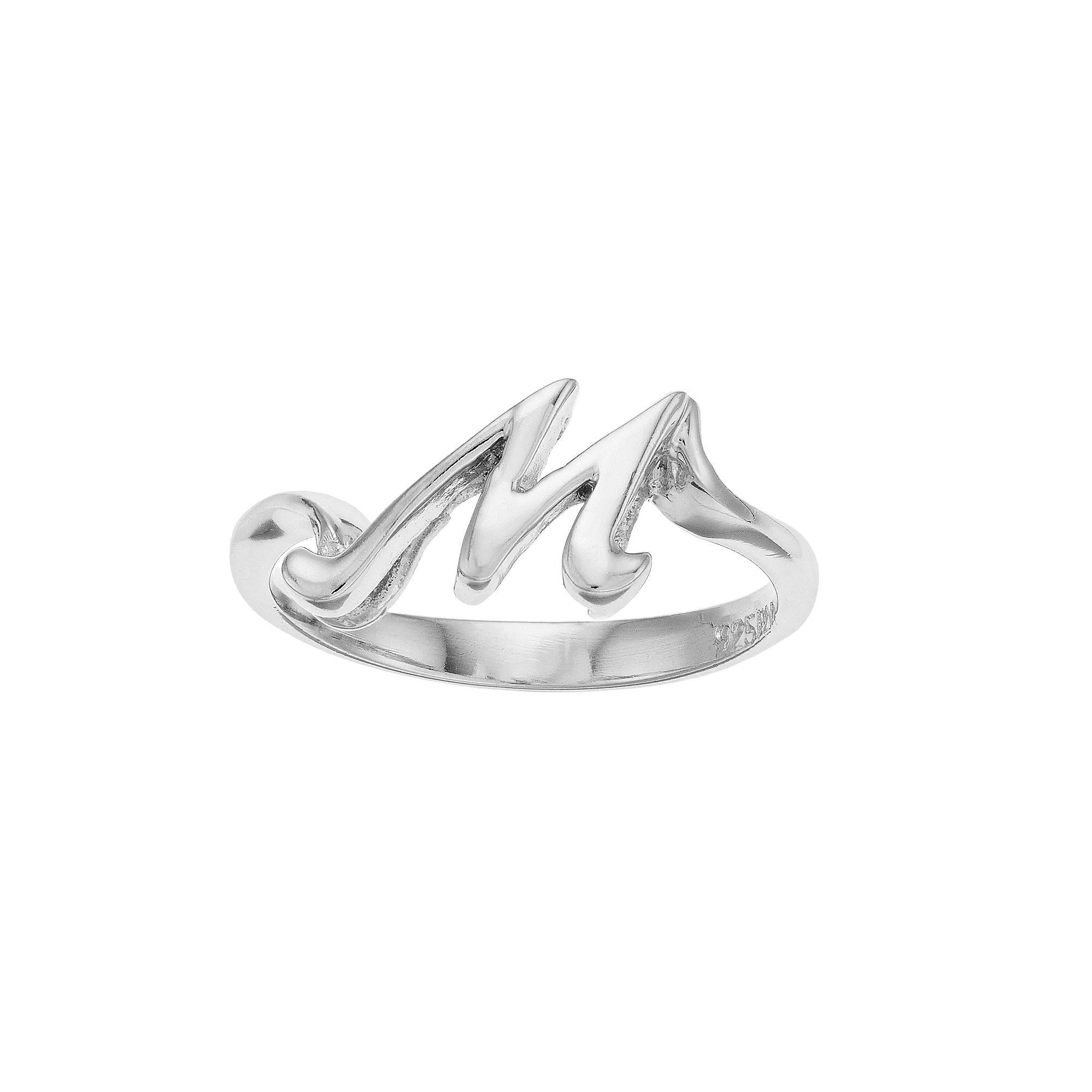 Traditions Jewelry Company Sterling Silver Initial Ring, Womens Product Image