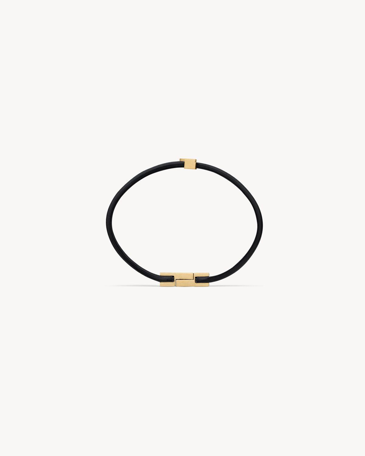 cassandre double-strand bracelet in leather and metal Product Image