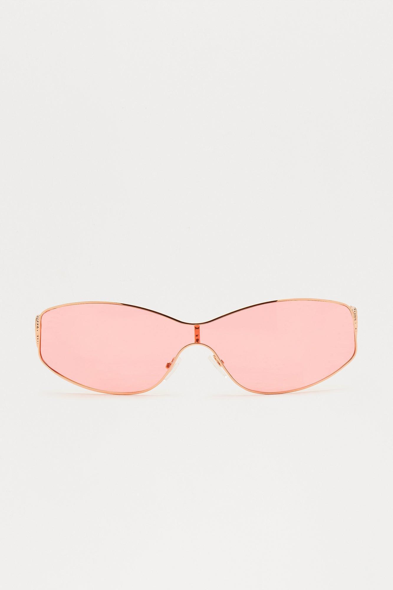 Heartbreaker Shield Sunglasses - Pink Product Image