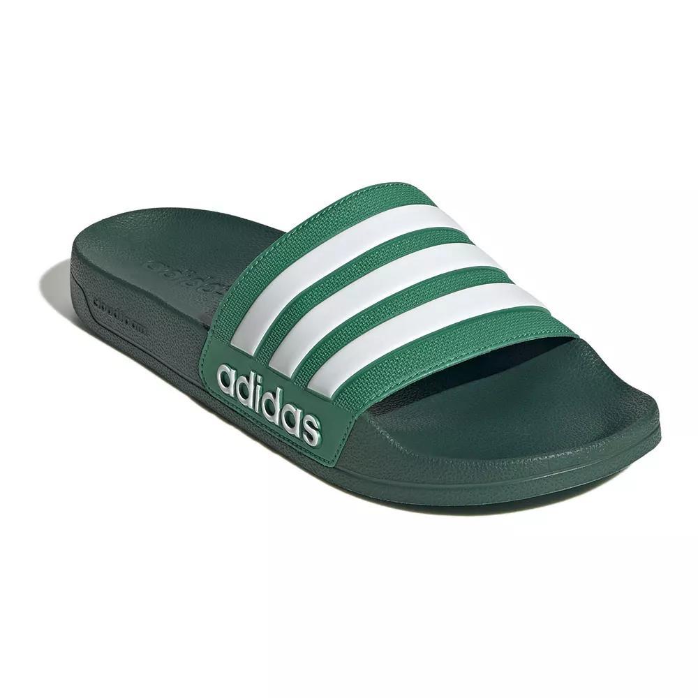 adidas Adilette Men's Slide Sandals, Size: 10, Green White Product Image