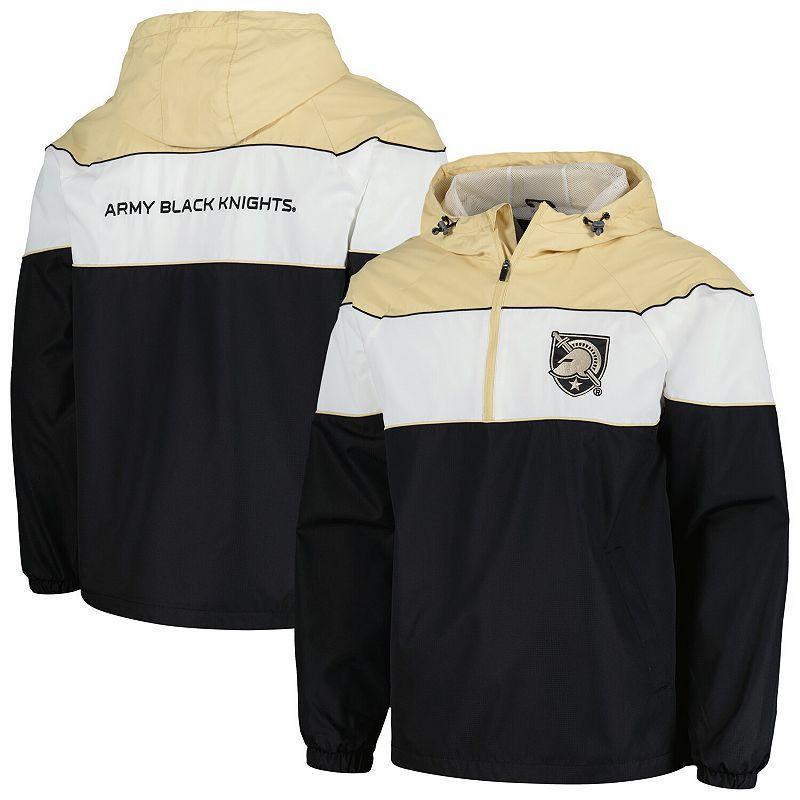Men's G-III Sports by Carl Banks Black Army Black Knights Center Line Half-Zip Raglan Hoodie Jacket, Size: Large, Nc2 Black Product Image