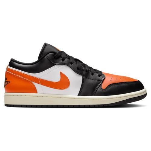 Jordan Mens Air Retro 1 Low Casual Shoes in White/Neutral Grey/Gum Medium Brown Product Image