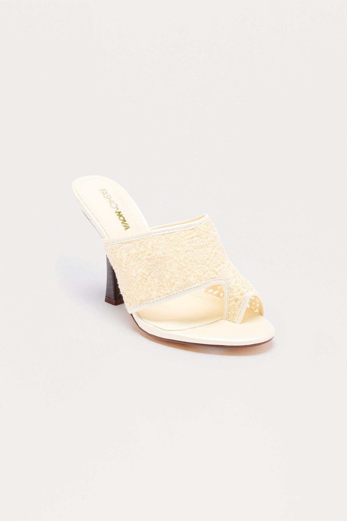 Carpenter Crochet Toe Ring Mules - Ivory Product Image