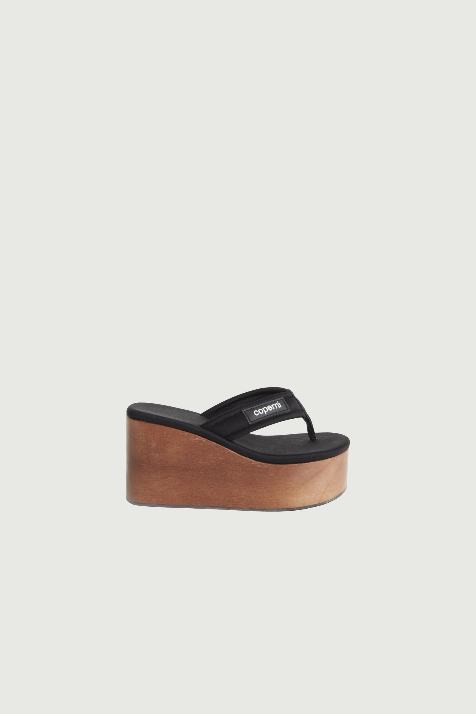 Wooden Branded Wedge Sandal Product Image