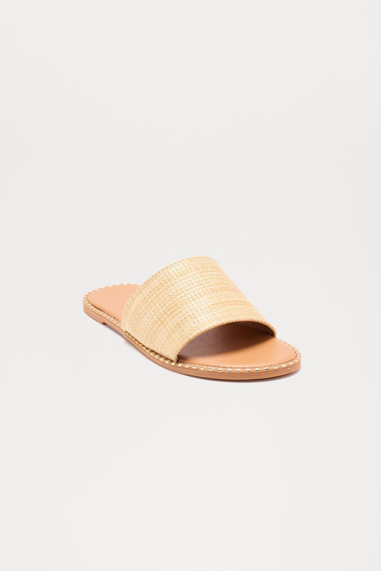 Summer Sun Flat Sandals - Beige Product Image