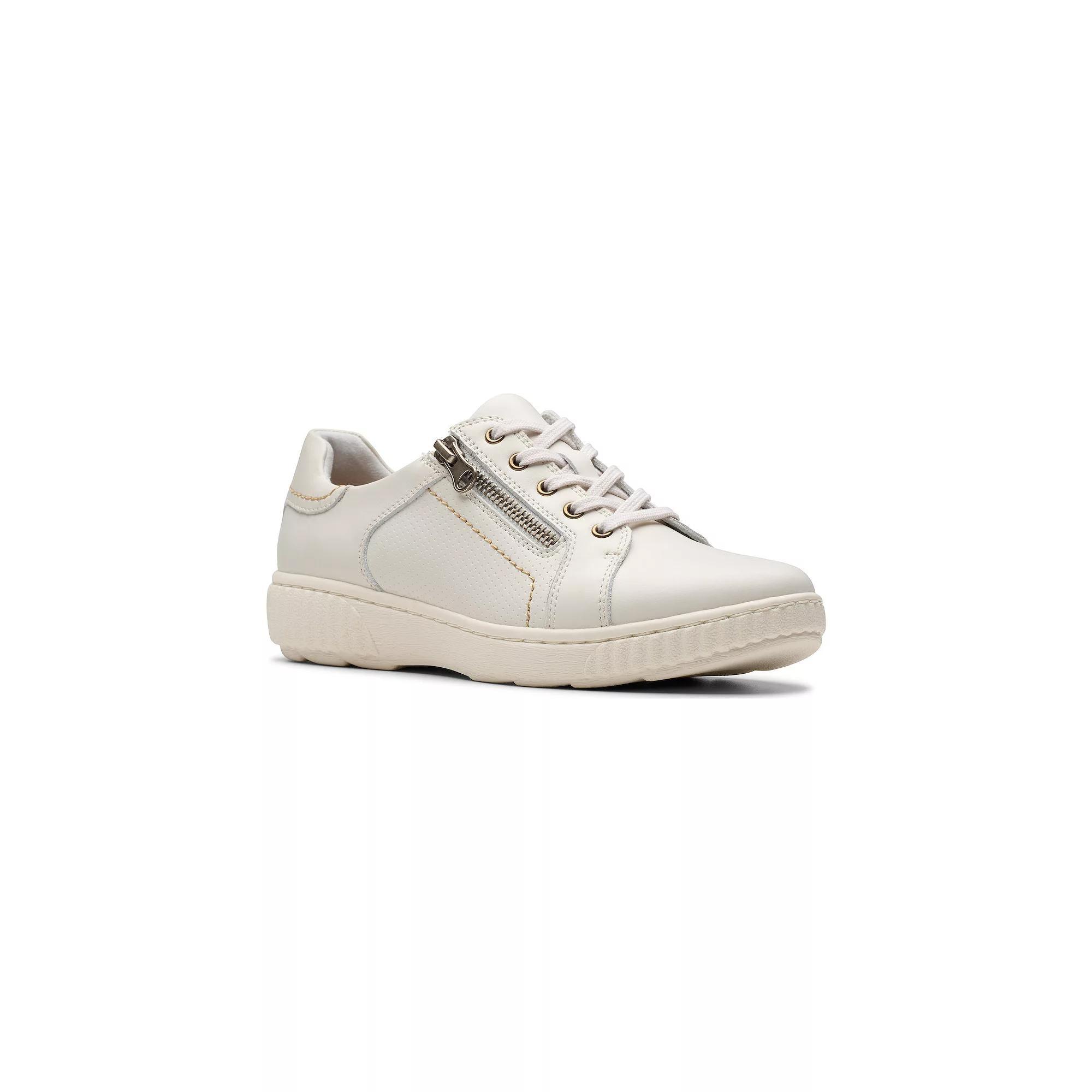 Clarks® Women's Leather Casual Slip-On Shoes, Size: 10, White Product Image