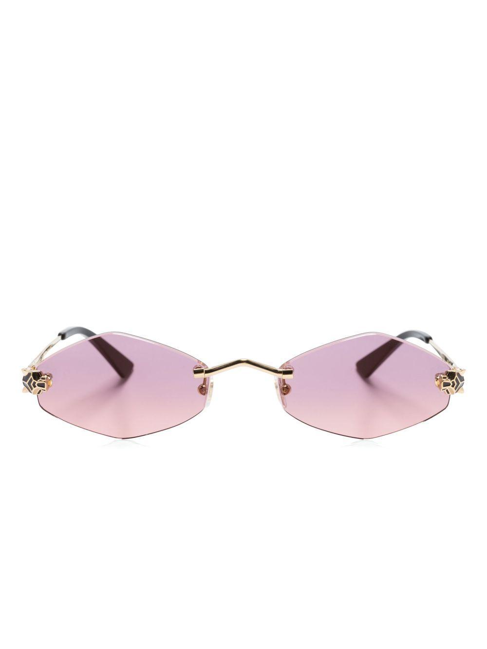 Tiger Head-plaque geometric-frame sunglasses Product Image