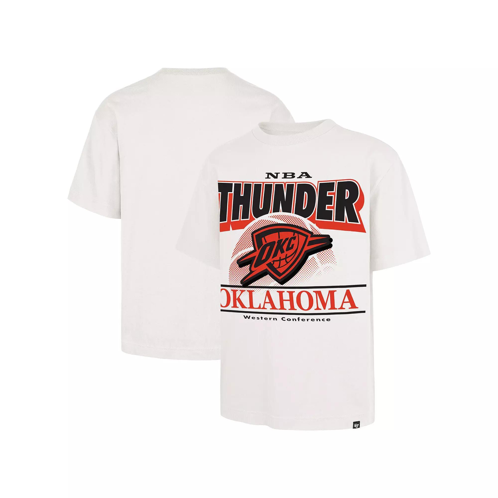 Men's '47  White Oklahoma City Thunder City Edition Shifty Foundation T-Shirt, Size: Medium Product Image