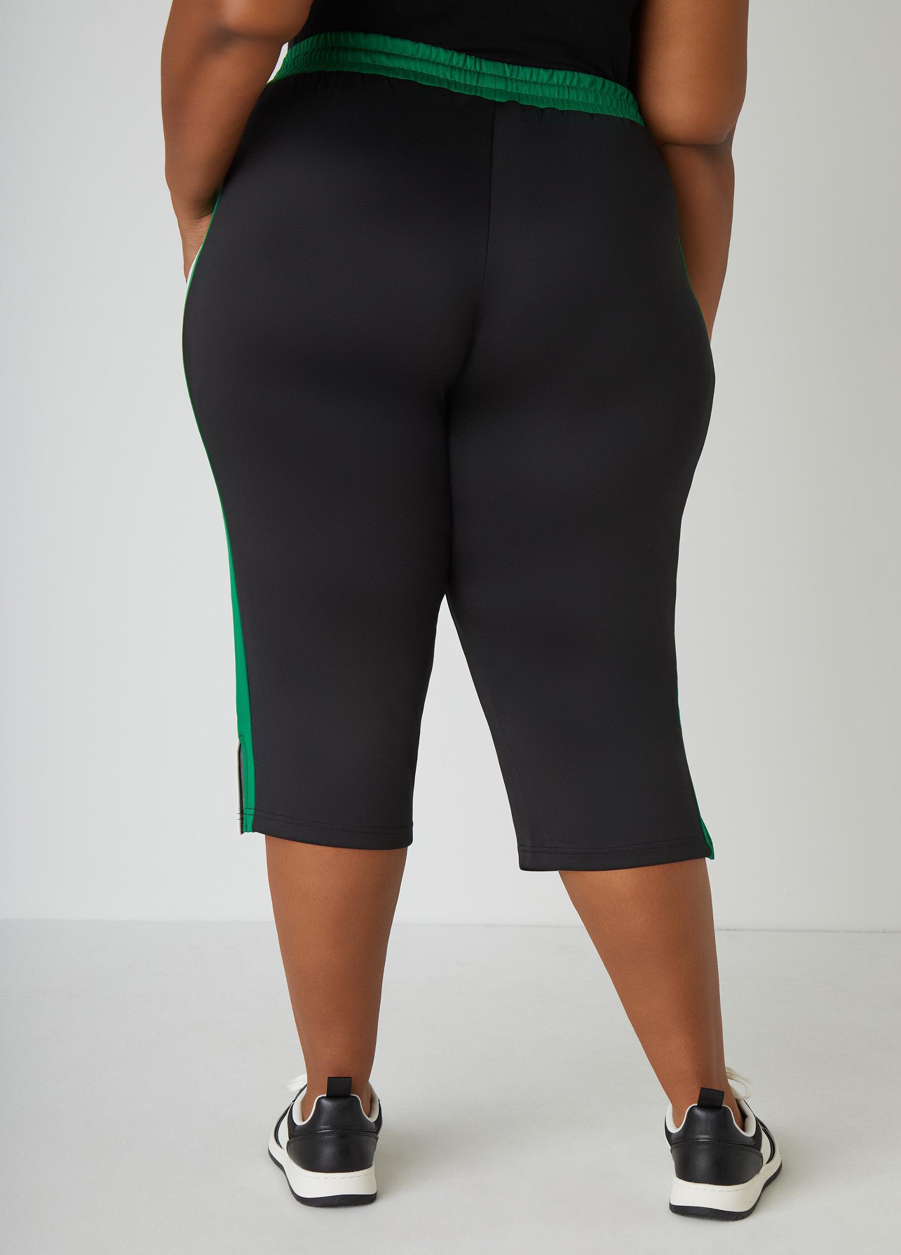 High Waist Striped Capris Product Image
