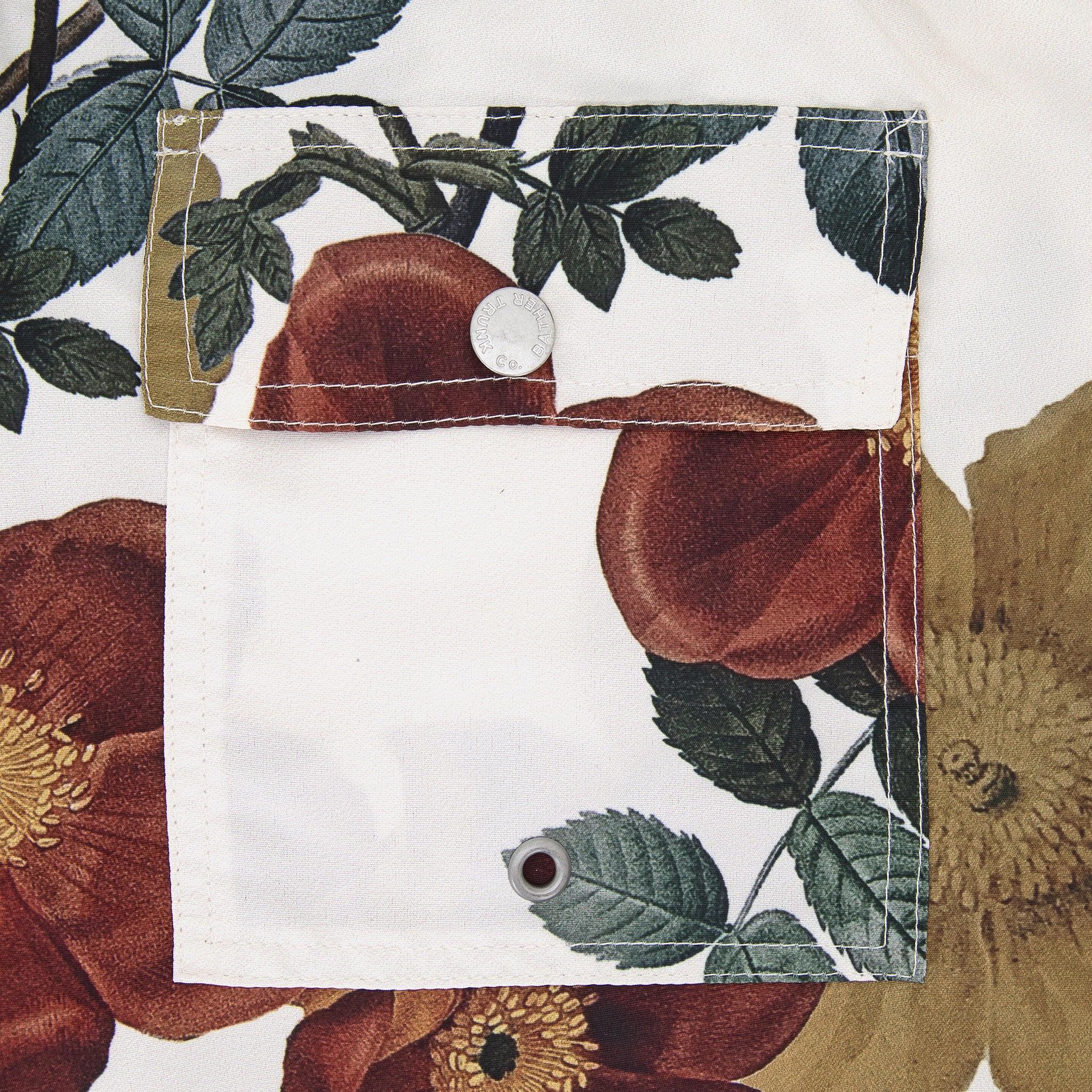 5.5" Bouquet Swim Trunks - White Product Image