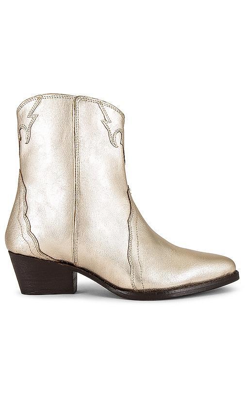 Free People New Frontier Leather Block Heel Western Booties Product Image