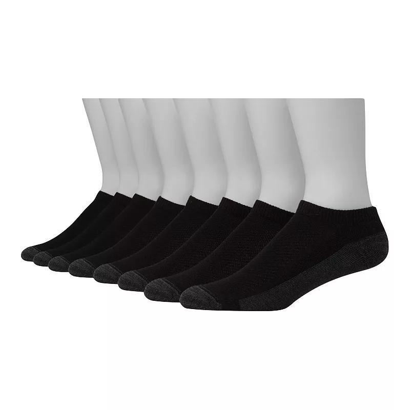 Hanes Ultimate Mens Ultra Cushion Low Cut Socks, 8-Pairs White 6-12 Product Image