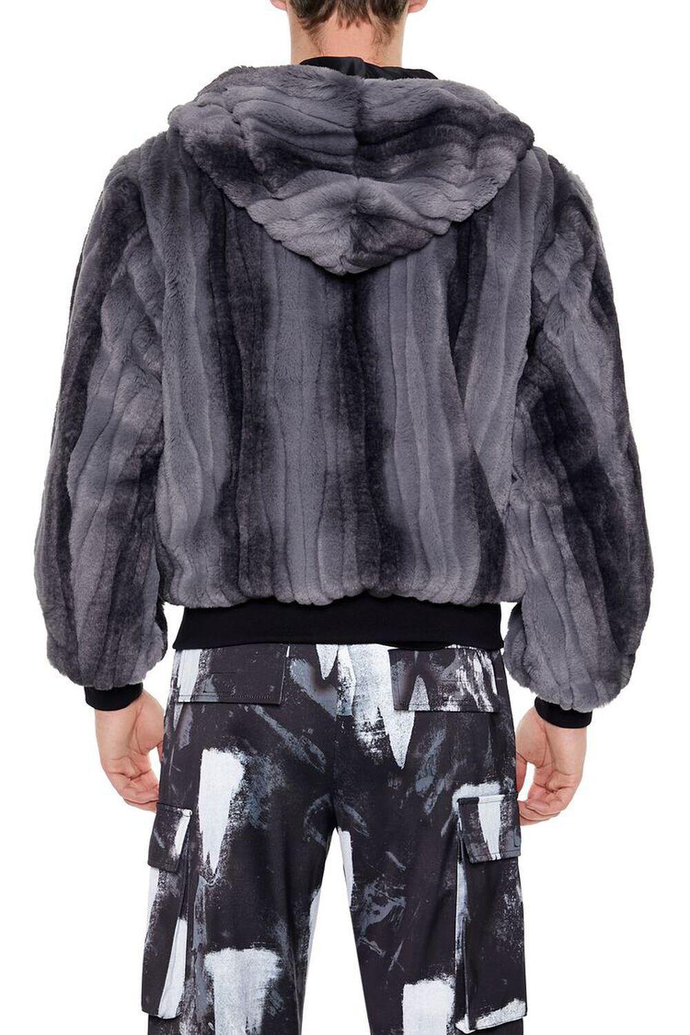 Gradient Faux Fur Zip-Up Jacket | Forever 21 Product Image