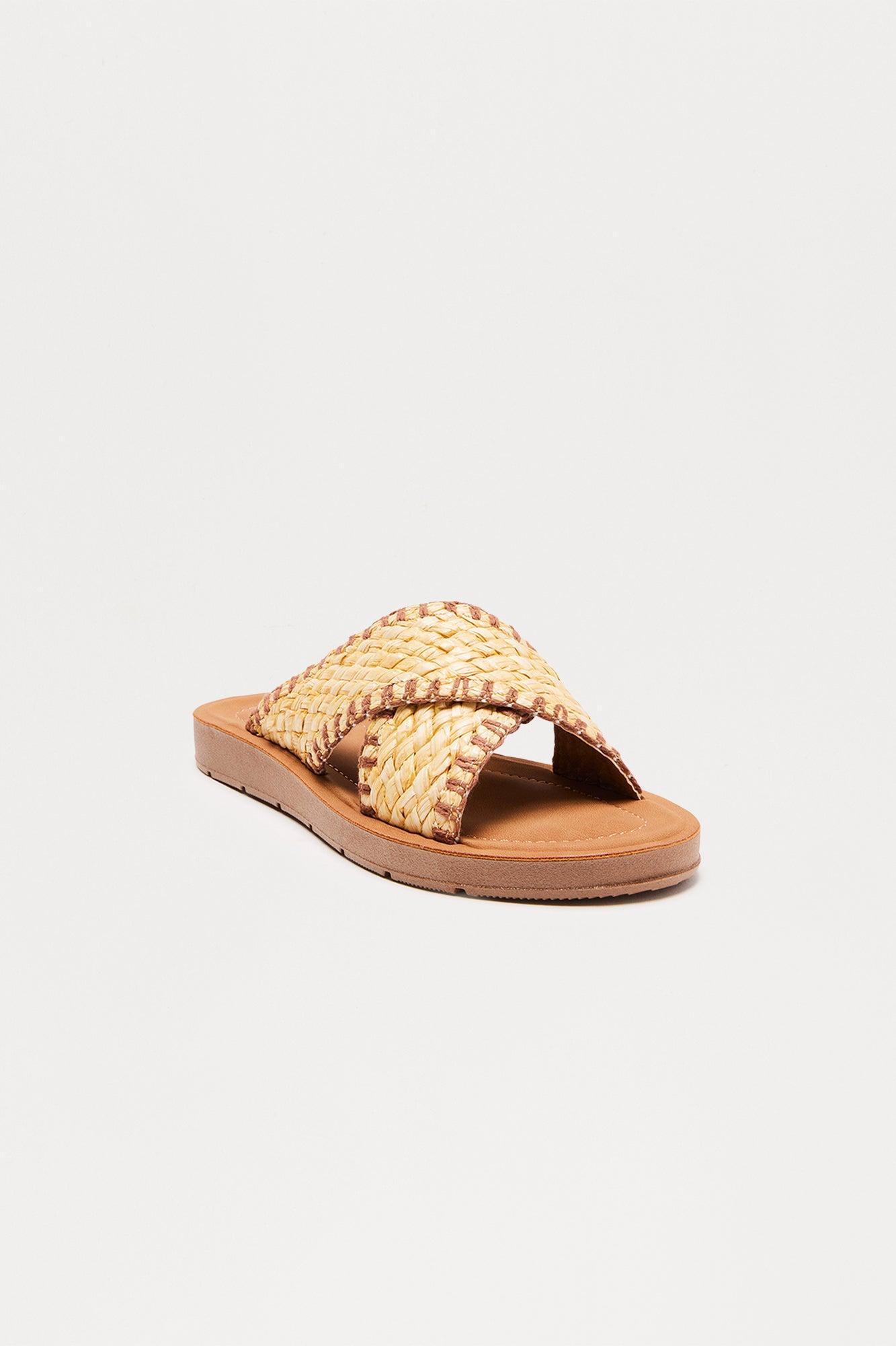 Aliso Beach Raffia Sandals - Natural Product Image