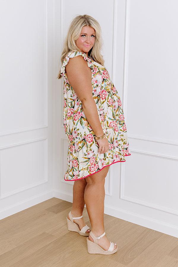 Garden Charm Babydoll Mini Dress Curves Product Image