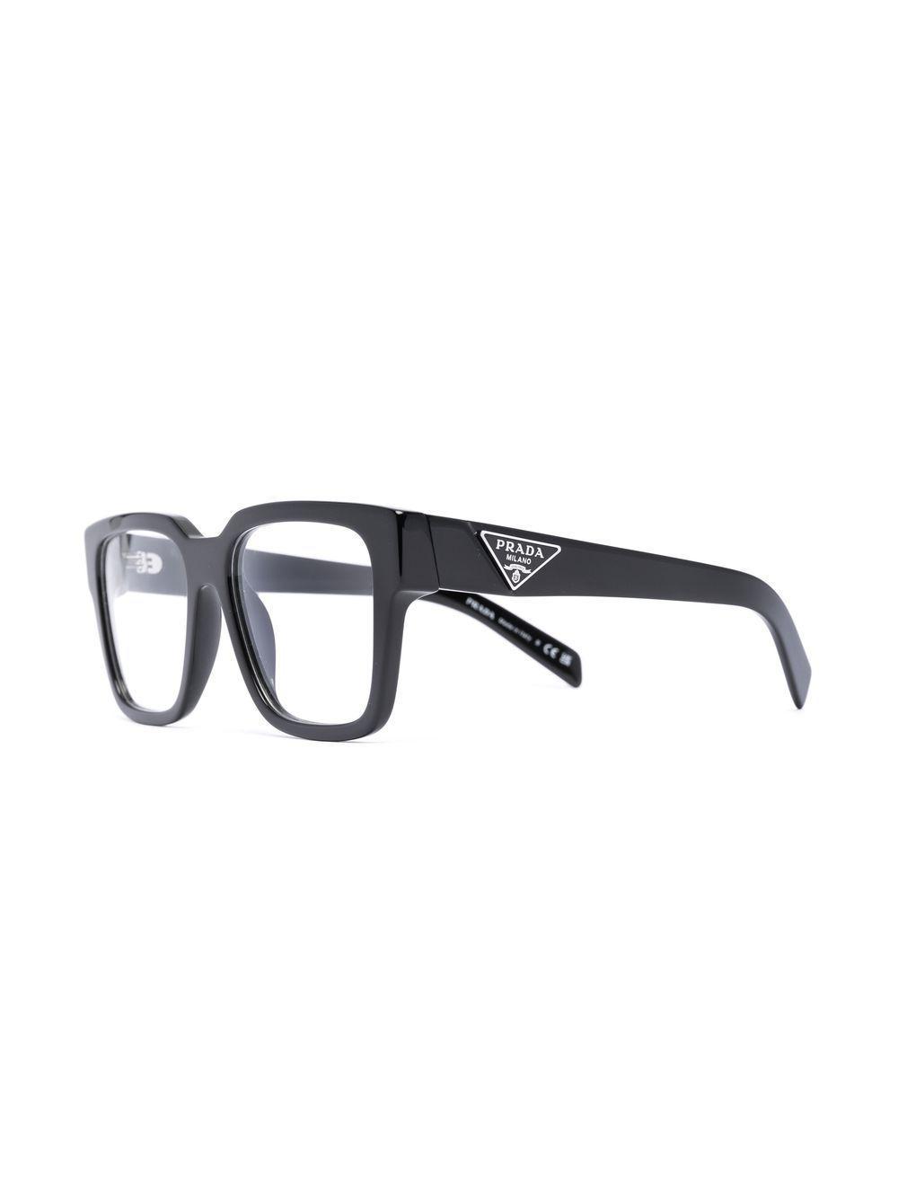 triangle-logo plaque square-frame glasses Product Image