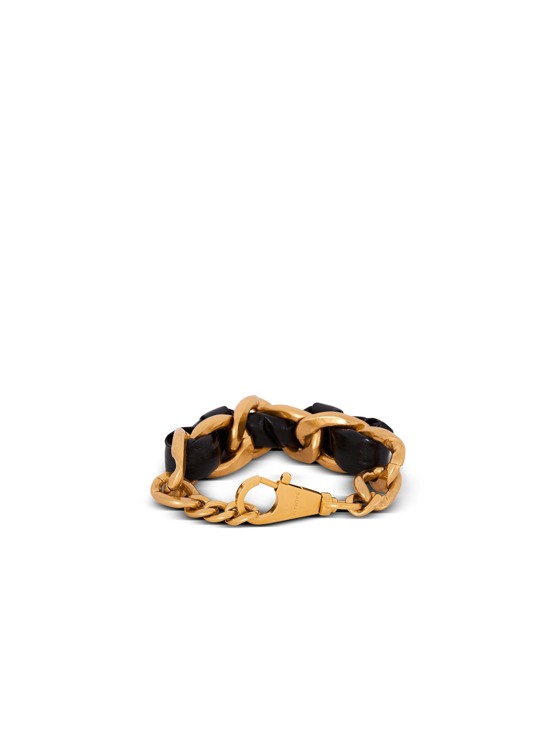 1945 Soft chain and leather bracelet  Product Image