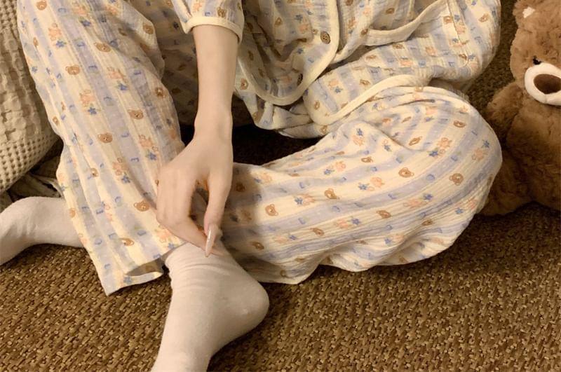 Floral Print Pajama Set Product Image