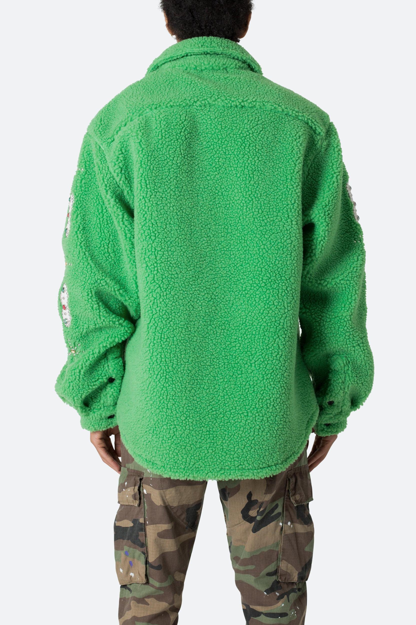 Jewel Sherpa Jacket - Green Product Image