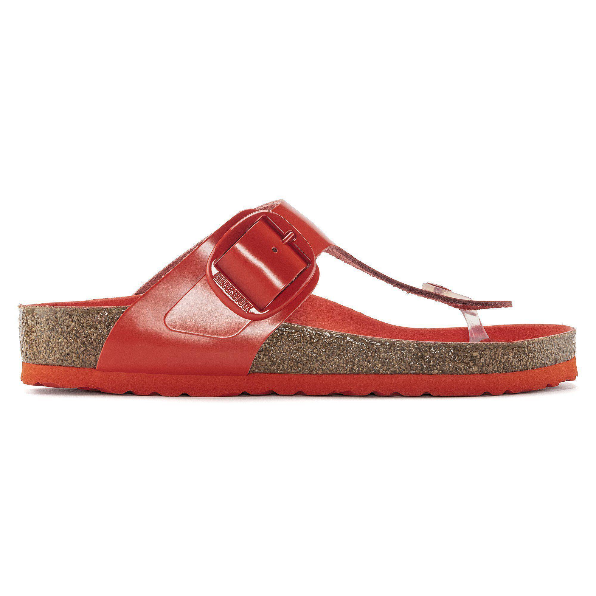 Gizeh Big Buckle Natural Leather Patent High Shine Tomato Product Image