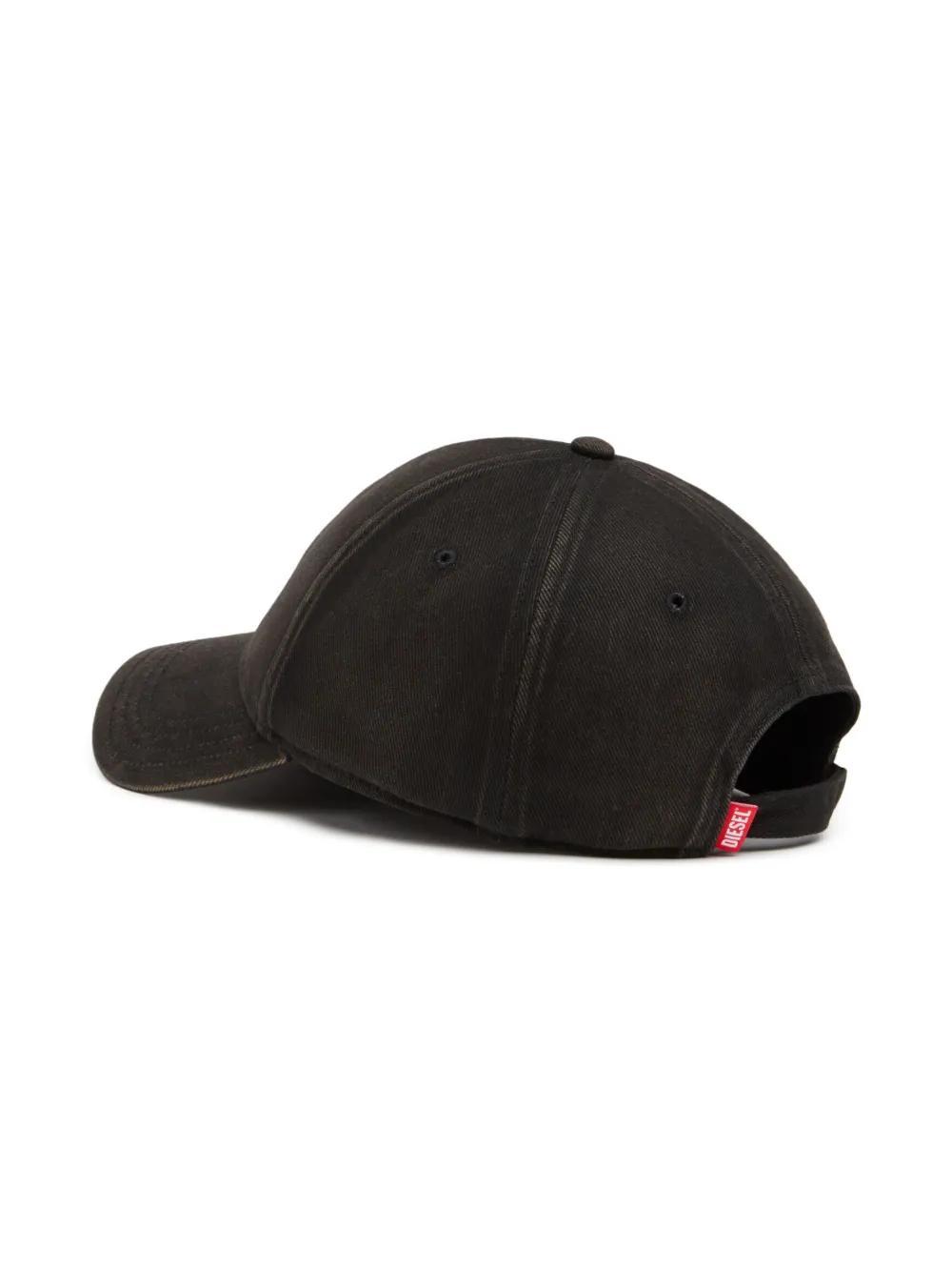 DIESEL Baseball Cap In Washed Cotton Twill In Nero Product Image