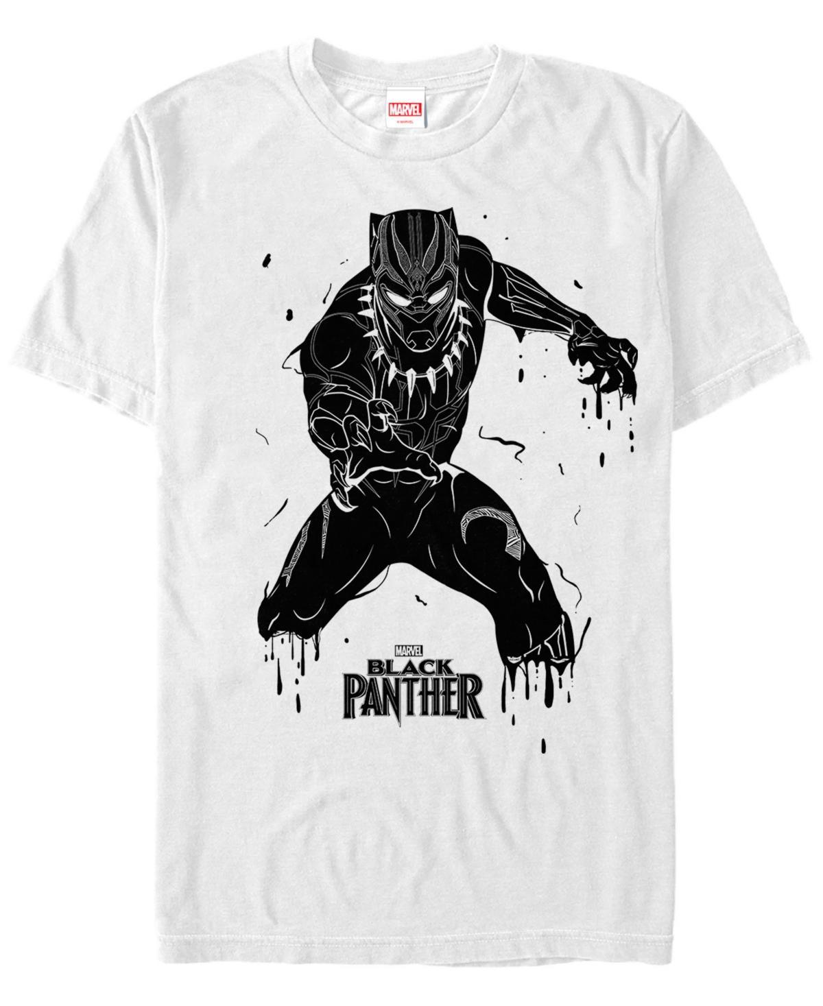 Men's Marvel Black Panther Splattered Graphic Tee, Size: Large, White Product Image