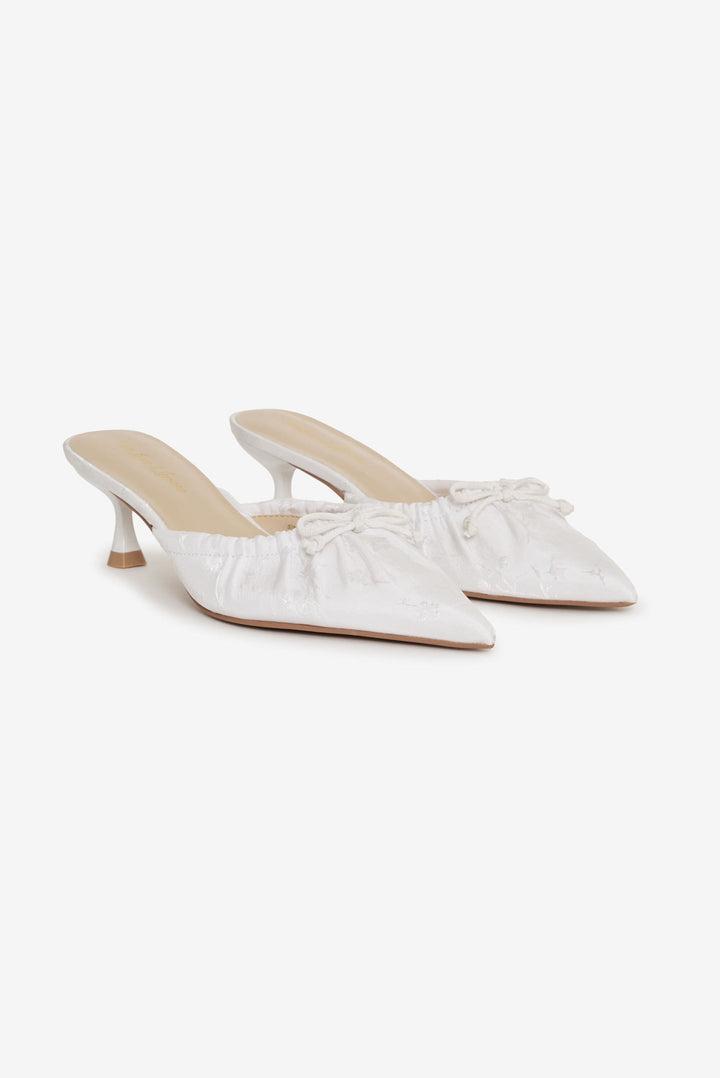 Colette Mule Heel — Ivory Product Image