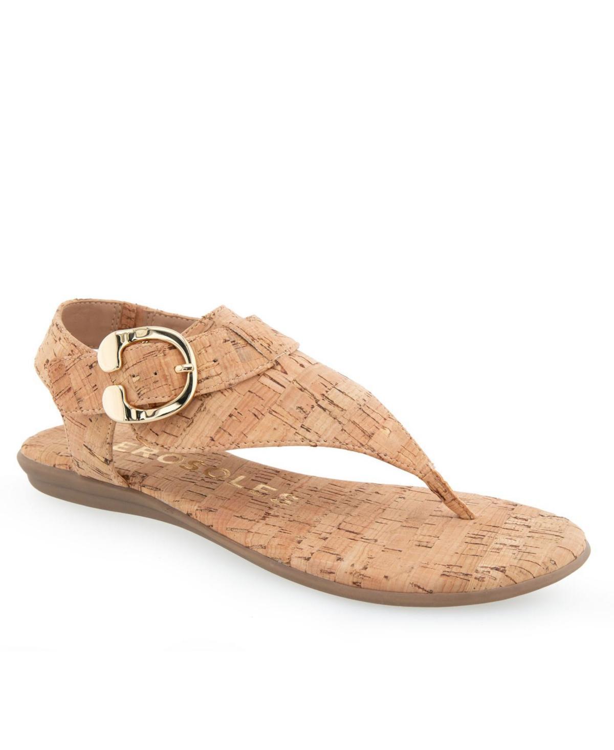 Aerosoles Isa Women's Flat Thong Sandals, Size: 8 Medium, Black Snake Patent Pu Product Image