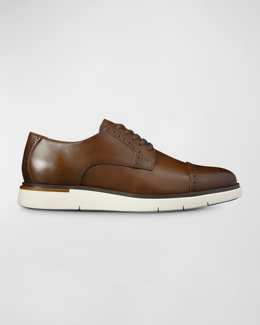 Mens Caleb Leather Cap-Toe Sneakers Product Image