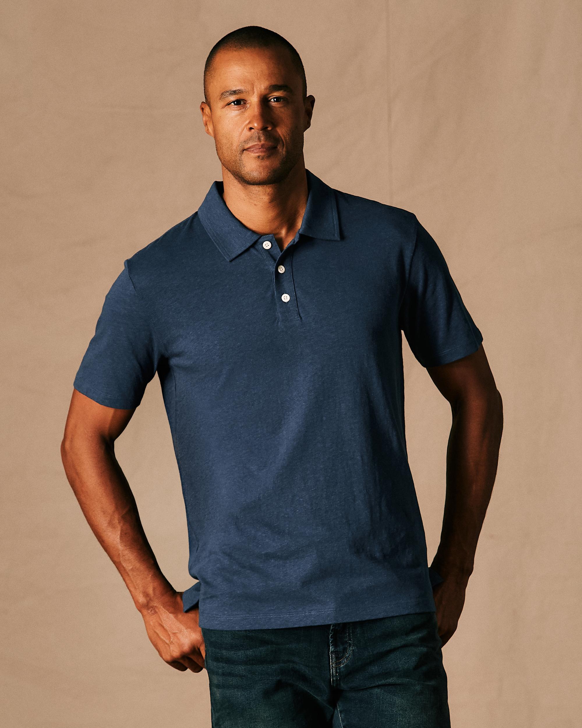 Cotton Hemp Polo Shirt Product Image